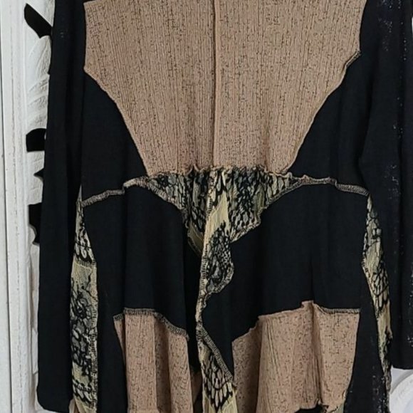 Feratelli long open lace drape cardigan XL - Picture 7 of 10
